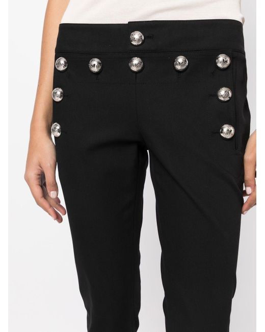 Gucci Black Button-detail Slim-fit Trousers