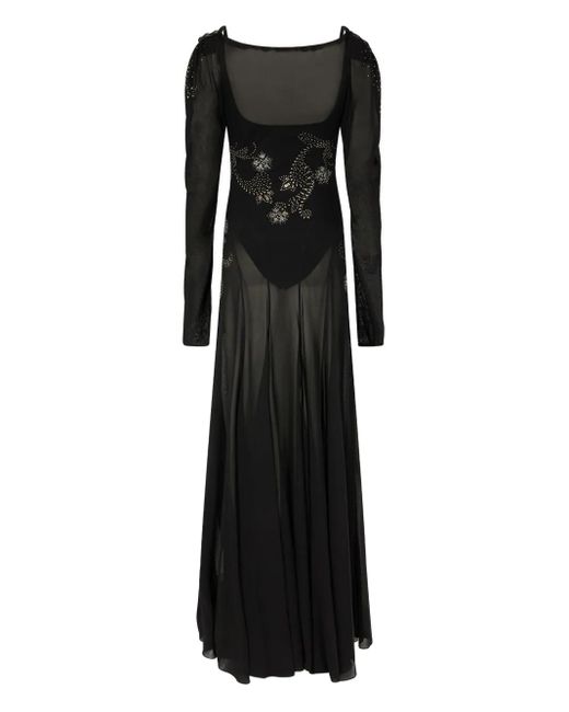 Rabanne Jersey Maxi Dress in Black | Lyst