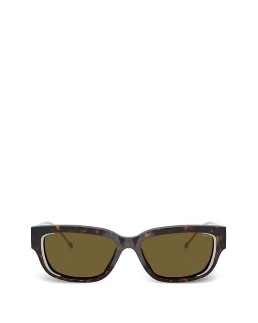 DIESEL Green Tortoiseshell-Effect Rectangle-Frame Sunglasses