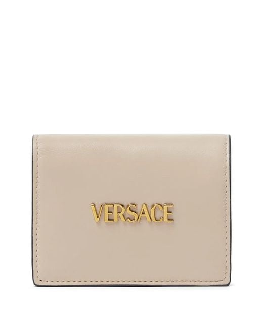 Portafoglio Tag di Versace in Natural