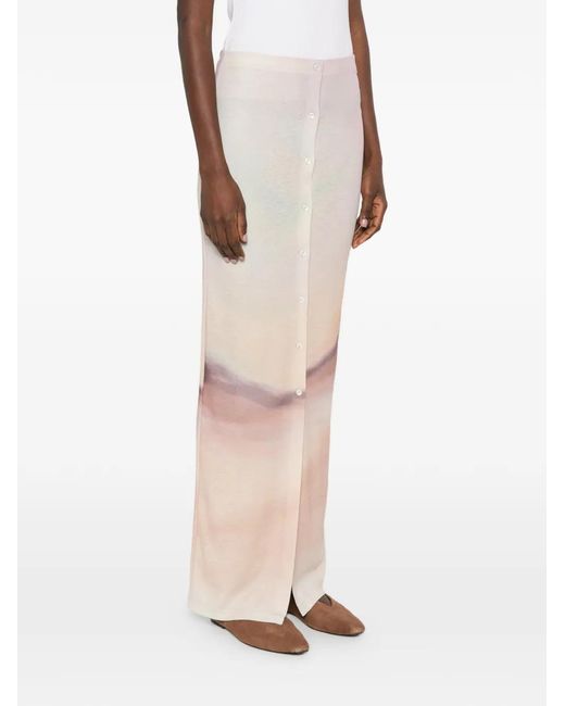 Nanushka White Button-Down Maxi Skirt