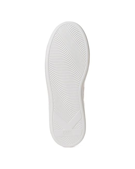 Karl Lagerfeld White Monogram Kapri Sneakers for men