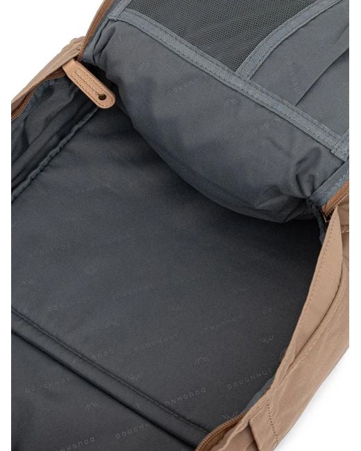 Doughnut Natural Macaroon Buckle-Fastening Logo-Patch Backpack