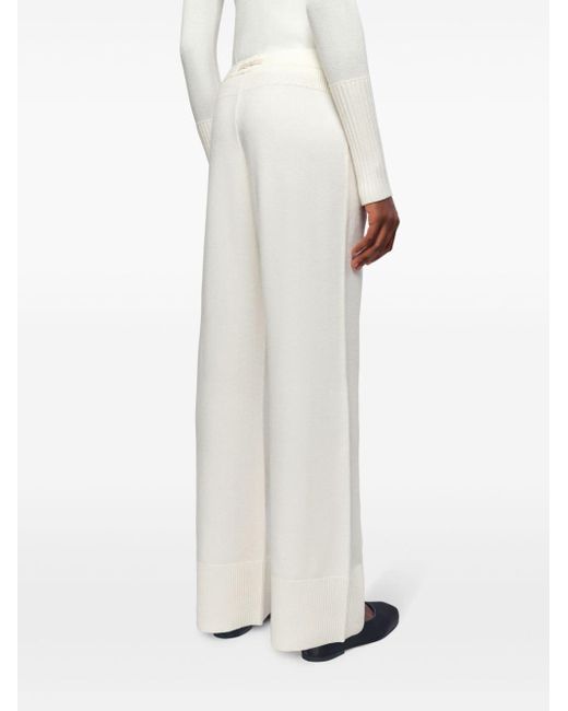 Apparis White Allegra Knitted Trousers