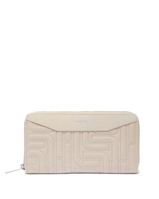 Lancel Natural Zipped Quilted Long Wallet