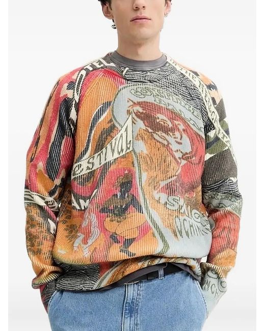 Desigual Gerippter Strickpullover in Gray für Herren