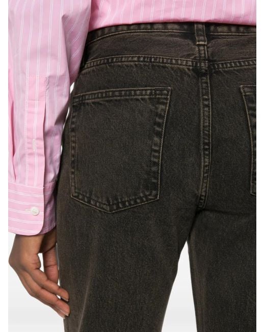 FRAME Black The Hang Straight-Leg Jeans