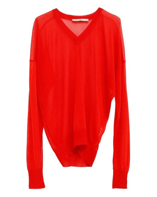 Paloma Wool Red Semi-Sheer Sweater