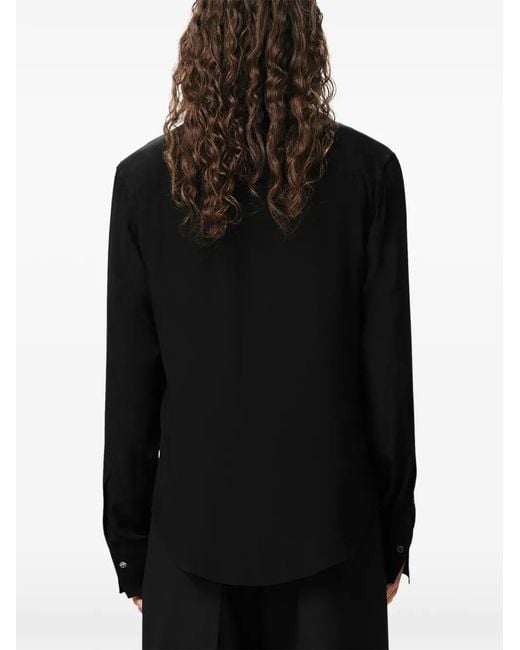 AMI Black Sharp Collar Plate Shirt for men