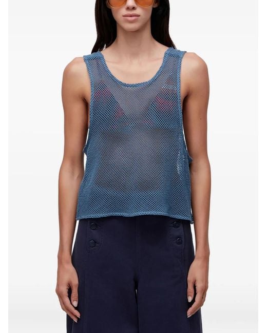 Osklen Blue Sleeveless Tank Top