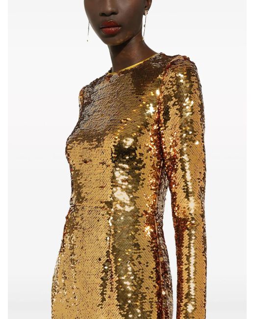 Dolce & Gabbana Metallic Sequinned Mermaid Gown