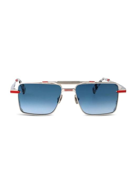 T Henri Eyewear Gtb X Indice Sonnenbrille Mit Eckigem Gestell in Blue für Herren