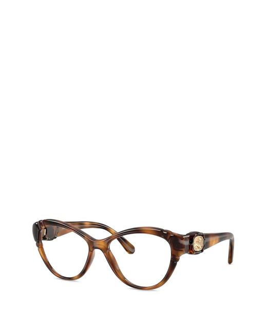 Swarovski Brown Cat-Eye Glasses
