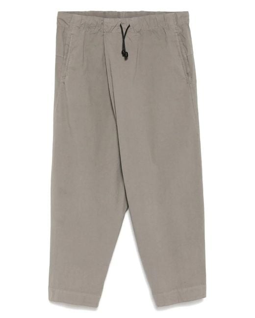 Transit Gray Drawstring Tapered Trousers for men