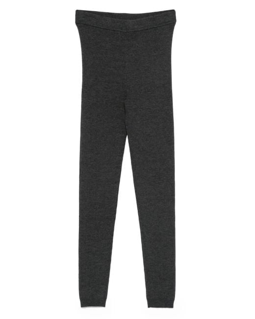 P.A.R.O.S.H. Black Wool Leggings