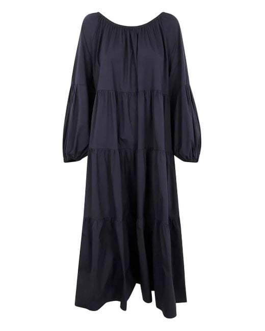 Liviana Conti Blue Poplin Midi Dress
