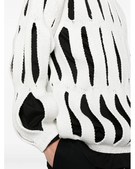 Pull À Découpes Comme des Garçons pour homme en coloris White
