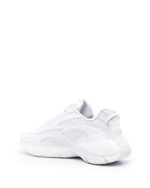 Reebok White Textured-Panel Sneakers for men