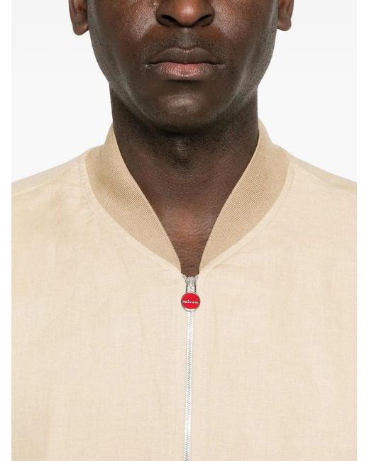 Kiton Natural Zipped Bomber Jacket for men