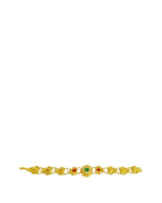 Hzmer Jewelry Metallic Roop Gemstone-Embellished Bracelet