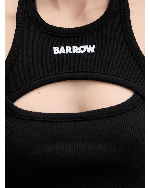 Barrow Black Haut Crop À Découpes