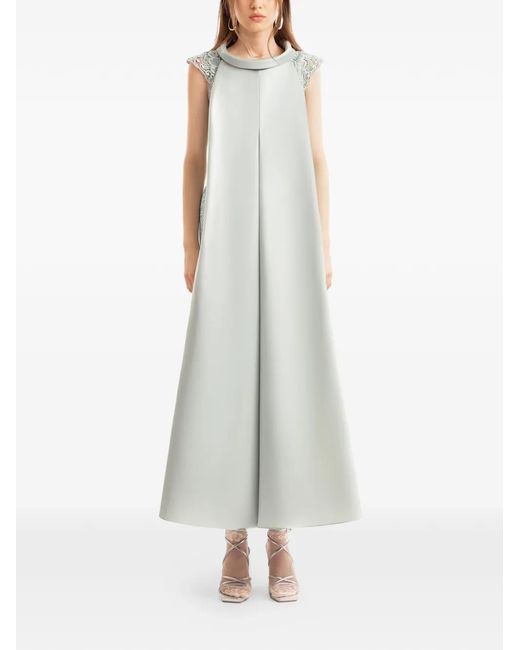 Gemy Maalouf White Short-Sleeves Midi Dress