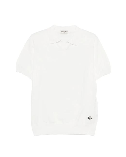 Roy Rogers White Logo-Patch Knitted T-Shirt for men