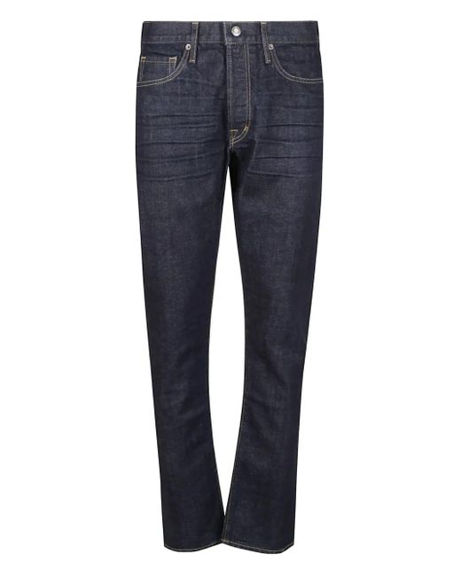 Tom Ford Blue Cotton Jeans for men