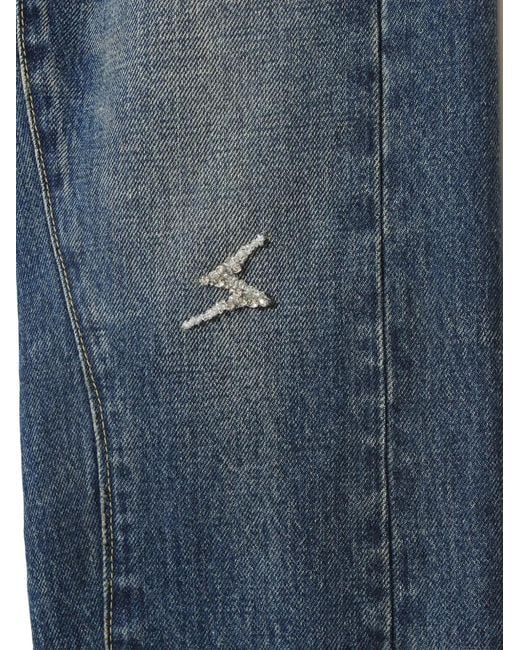 Undercover Blue Beaded-Detailing Trousers