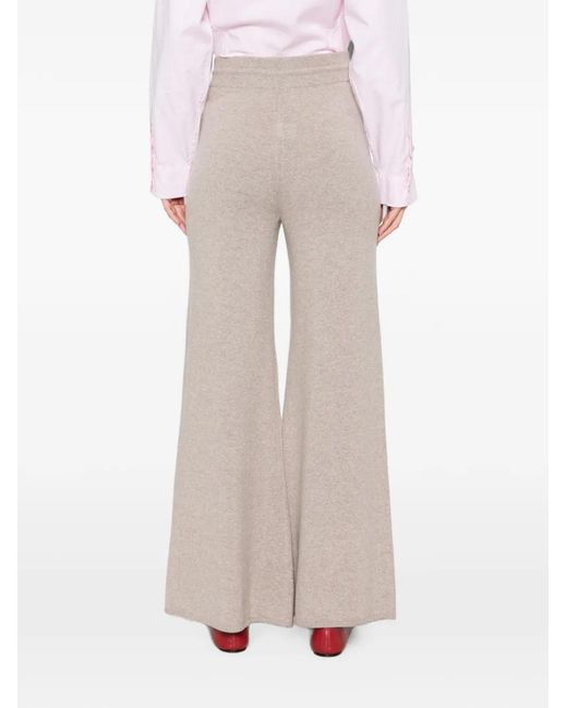 Panicale Natural Drawstring Palazzo Pants