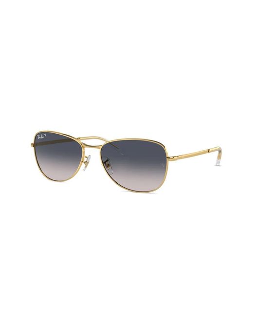 Ray-Ban Gray Pilot-Frame Sunglasses