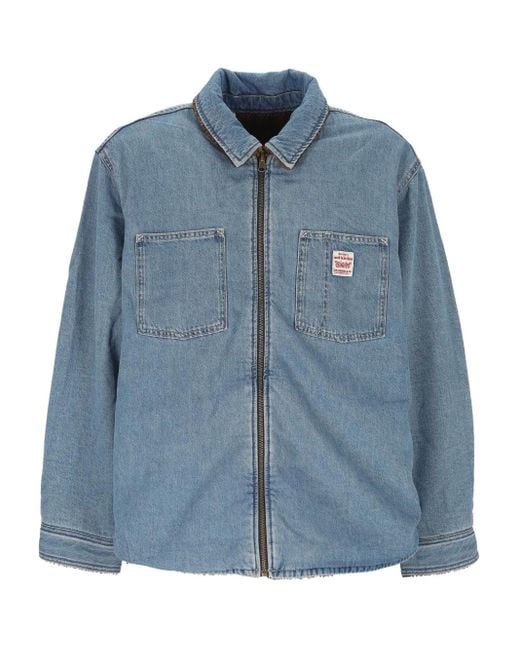 Levi's Denim Jack Met Rits in het Blue voor heren