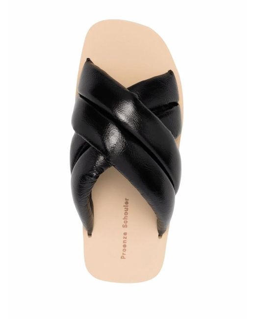 Proenza Schouler Black Crossover Slide Sandals