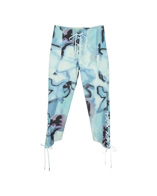 Collina Strada Blue Baneberry Lace-Up Trousers