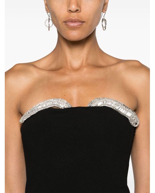 retroféte Black Nadia Crystal-embellished Gown
