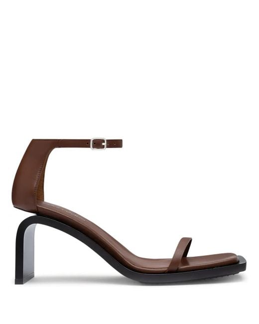 Courreges Metallic Stream 75Mm Leather Sandals