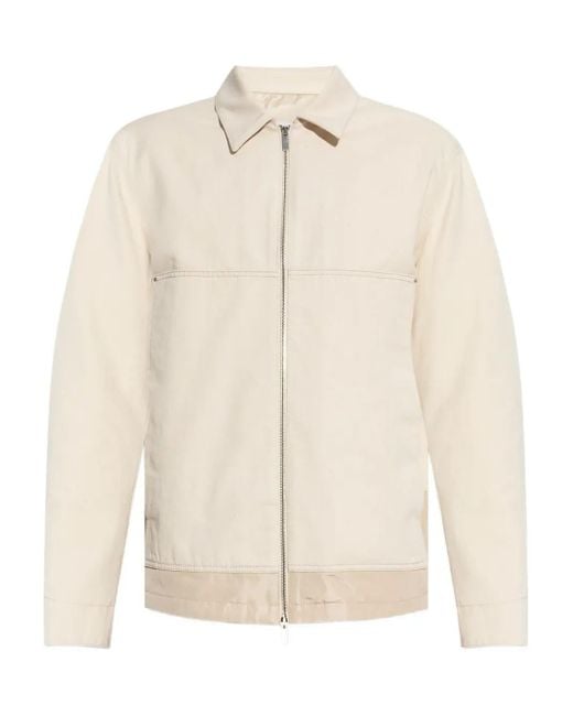 Moncler White Zip-Up Bomber Jacket for men