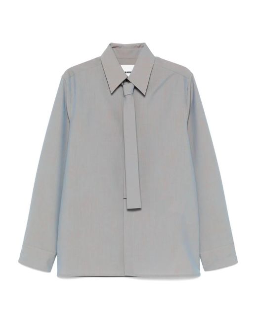 メンズ Jil Sander タイディテール シャツ Gray