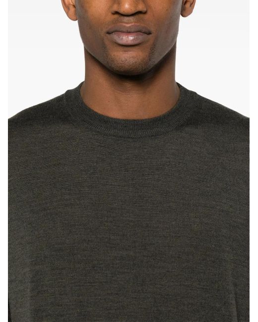 Lanvin Black Seam-Detail Wool Jumper for men