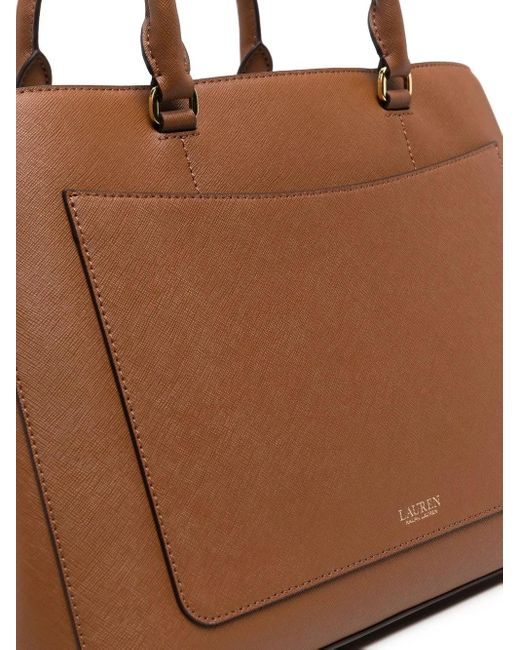 Ralph Lauren Brown Hanna Leather Satchel Bag