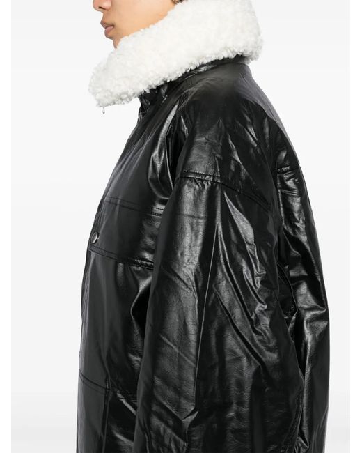 B+ AB Black Faux-Leather Jacket