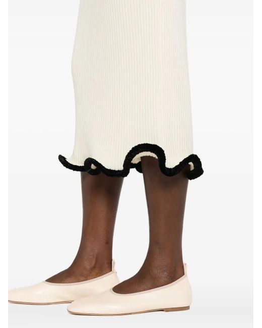 Jil Sander Natural Asymmetric Midi Skirt