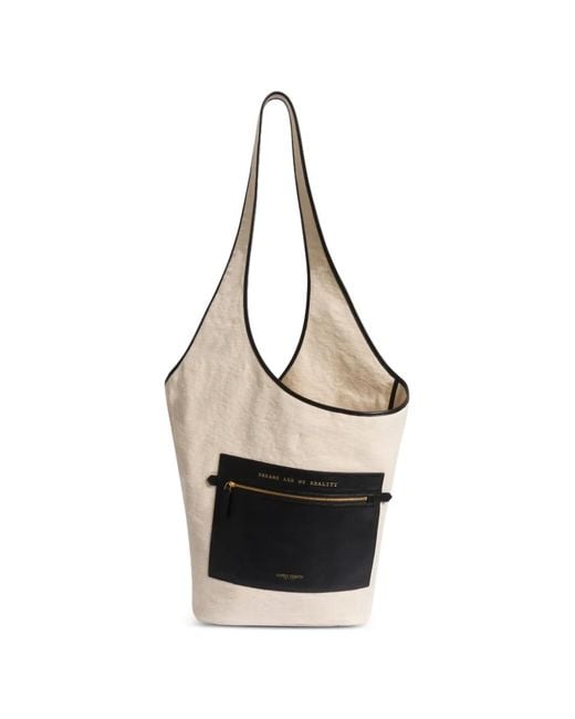 Alberta Ferretti Black Zipped Pocket Shoulder Bag