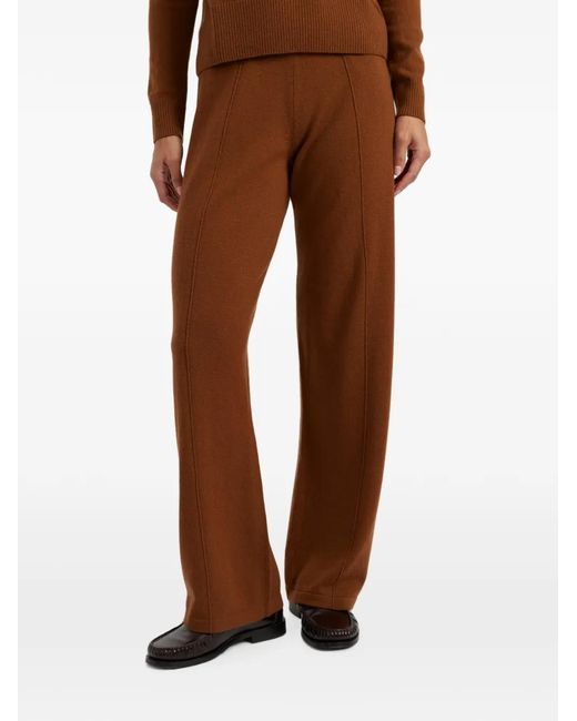 Chinti & Parker Brown Wide-Leg Track Pants