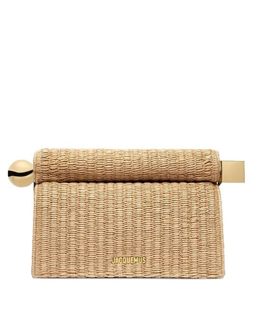 Jacquemus Natural La Pochette Rond Carré Clutch Bag