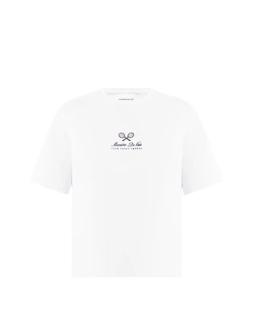 Manière De Voir White Aaron Graphic T-Shirt for men