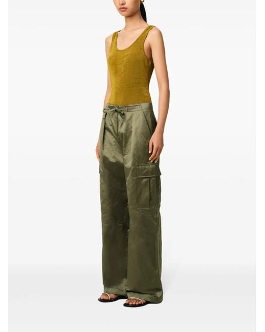 AMI Green Zipped Cargo Pants
