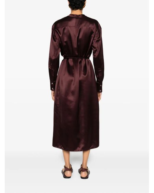 Tory Burch Purple Tie-Waist Dress