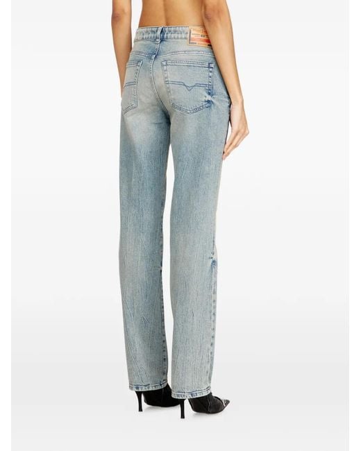 DIESEL Blue 1989 D-Mine 09N55 Straight-Leg Jeans