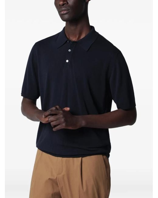 Roberto Collina Blue Button-Up Polo Shirt for men